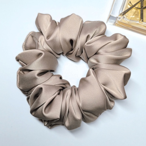 Beżowa maxi scrunchies Lisa