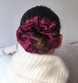Bordowa scrunchies Alice