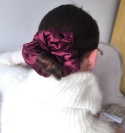 Bordowa scrunchies Alice