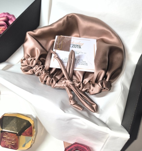 Czepek do włosów 100% jedwab dwustronny (KOLORY DO WYBORU)