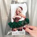 Piękna Mikołajka - scrunchies mikołajkowa zielona