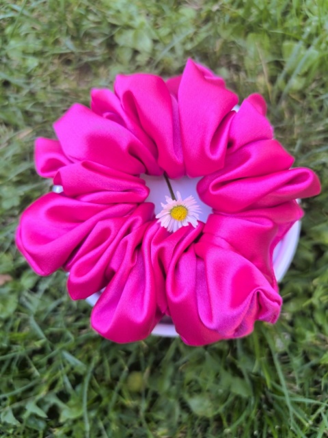 Scrunchies mini Pablo Malinka puszysta satyna