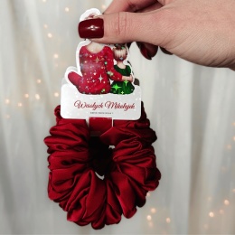 Zestaw Mama i Córka MEDIUM Wesołych Mikołajek Czerwień