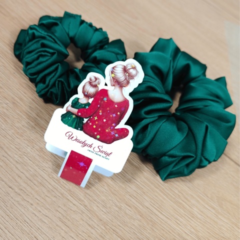 Zestaw Mama i Córka MEDIUM Wesołych Świąt Zieleń