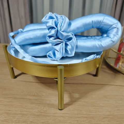 [PROMOCJA] Wałek do włosow 100% jedwab 90 cm błękit